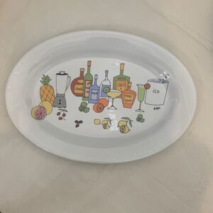 Margarita By Ursula Dodge Signature Porcelain 18 X 12 1/2 Cocktail Serviing Tray